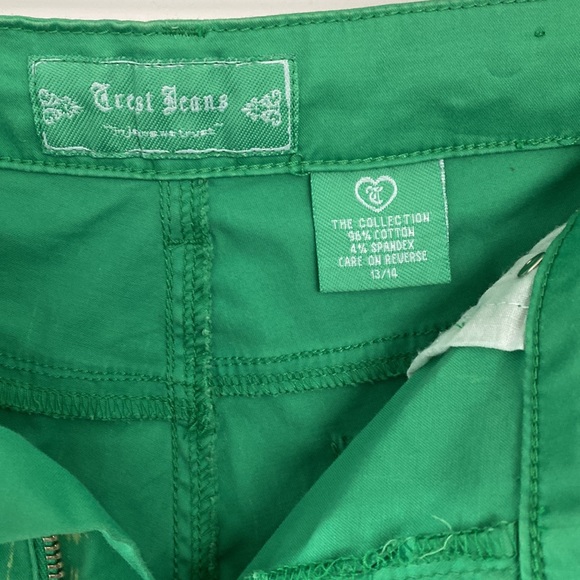Crest Jeans. Green with Yellow stripes. Size13/14 - Picture 6 of 10